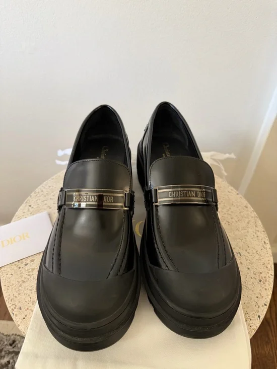 Christian Dior CalfSkin Code Lug Platform Loafer - Picture 2 of 7